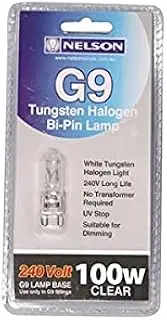 Nelson Halogen G9 Lamp, Ice Blue Clear, 100W