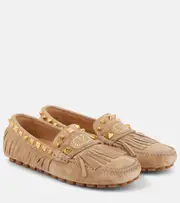 [Valentino Garavani] Valentino Garavani Plaster Caster VLogo suede driving shoes AU 8 beige