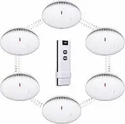 LEVSUPTY 6 Pack Wireless Interconnected Photoelectric Smoke Alarm | AS3786 Certified |10 Year Battery Life | Australian States Law Compliant | Somke Detector with Remote Pre Linked | Email Support