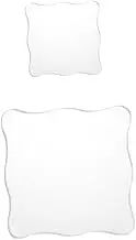 COHEALI 2pcs Transparent Acrylic Square Lace Stamp Blocks for Scrapbooking and Crafts Durable Stamping Accessories Comfortable Grip Reusable Stamping Tool
