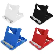 4Pcs Desktop Cell Phone Stand Holder Portable Stand for Mobile Smart Phone-Blue Black White Red