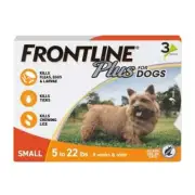 FRONTLINE Plus For Dogs Flea & Tick Small Breed Dog Spot Treatment, 5 - 22 lbs,