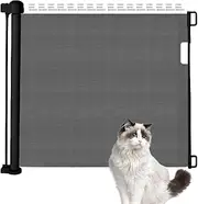 Baby Gate for Stairs,Retractable Stair Mesh Gate - No-Drill, Non-Slip, Child-Proof Freestanding Door for Doorway Blocking Temporary Fencing