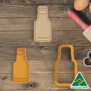 Beer Bottle Cookie Cutter and Embosser Stamp
