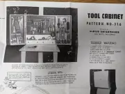 U-bild Tool Cabinet Woodworking Project Pattern Vintage Rare Space Saving # 316