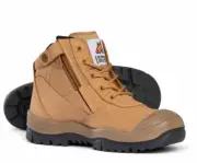 Mongrel 461050 Zipsider Work Boots Scuff Cap Men Safety Shoes Steel Toe Wheat