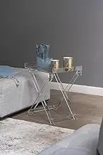 Acrylic Folding Tray - 22" H x 19" L x 15" W - Acrylic Table for Living Room, Bedroom, Kitchen and Bathroom - Portable Clear Table - Can Hold Weight Upto 20lbs (Storage Bag Included)