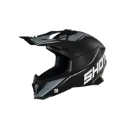 Lite Prism Black White Matt Offroad Helmet