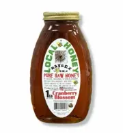 RAW CRANBERRY BLOSSOM HONEY 1LB 454g 100% PURE RAW HONEY