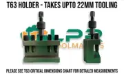 Quick change Tool Post Holder (T63 - 22mm Opening) suit dickson type toolpost