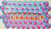 SET of 100-1" PRECUT "PEPPA PIG" Bottle Cap Images.Birthdays,hairbows!!