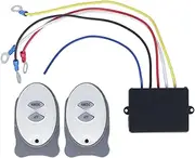equlup Winch Wireless Receiver Transmitter Anchor Remote Control Boat Sail Trim Marine 12V Recovery Switch Universal for Truck ATV SUV