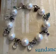 NWT Sundance Catalog Silver “Pearl Gem Bracelet” $158