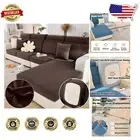 Luxury Elastic Sofa Covers - Protect Your Furniture with Textured Brown Style