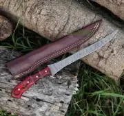 Damascus steel Fillet Fishing Knife, Handmade Damascus Fillet knife,ready to use