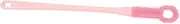 PLAFOPE Silicone Foot Scrubber Brush Toe Seam Cleaner Long Handle Foot Washer for Shower Lotion Applicator for Sensitive Skin Pink