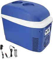 Car Refrigerator 7L Cooling Heating Mini Portable Refrigerator Dual Use with Strap for 12V DC Cigarette Lighter Portable Freezer Refrigerator for Automovi