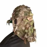 REALTREE XTRA GREEN® Leafy Camo Hat with Built-in Face Mask - Rear Model (59cm)