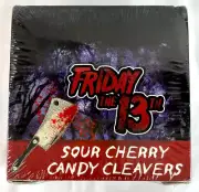 Halloween 12 JASON Friday The 13th Sour Cherry Candy Cleavers in Mask Shaped Tin
