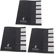 ifundom 3pcs Tabs Book Music Notebook Office School Supplies Book Music Tabs Notebook Hard Cardboard Cover