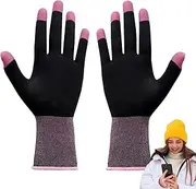 [Generic] Gloves for Cold Weather - Knitted Winter Gloves Touchscreen Thermal Gloves | Soft Elastic Insulated Gloves Anti-Slip Texting Gloves for Game & Running