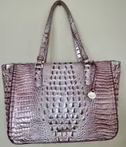 BRAHMIN Medium Asher Tote Ashlee Pink Icing Melbourne Dust Bag Included NWT