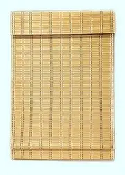 [TJ Global] Cordless Bamboo Window Blind Sun Shade, Light Filtering Roman Shades (Natural Bamboo, W32 X L64)