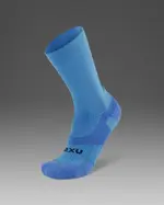 Vectr Light Cushion Crew Socks, 2XU, XL, Azure Blue/Surf, Unisex