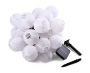 6.5m LED Lantern Fairy Lights Outdoor, 30 LED Fairy Lights Garden Lantern Decoration - Warm White