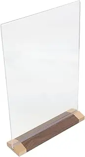 FOMIYES Vertical Display Stand Walnut Acrylic Sign Holder Document Holder for Desk Accessories Craftsmanship