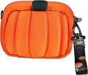 [WRITWAA] Fashionable Pumpkin Shoulder Bag Women's Messenger Bag Phone Compartment Oxford Cloth Bag