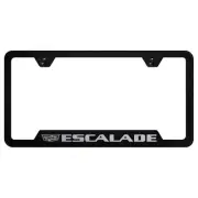 Cadilac Escalade Laser Etched Logo Cut-Out License Plate Frame