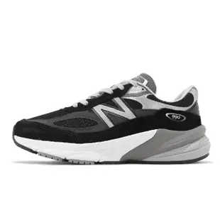 【NEW BALANCE】休閒鞋 990 V6 D 寬楦 女鞋 黑 銀 美製 麂皮 反光 復古 運動鞋 NB 紐巴倫(W990BK6-D)