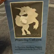 Yours Truly Machine Applique Pattern "Prancing Unicorn" #3059 UNCUT 1978