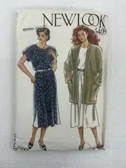 New Look Pattern 6409 Sizes 18 - 26 1980s Womens Dress Jacket Large Sizes UNCUT