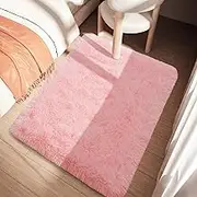 Pink Rug for Girls Bedroom, 2x3 Fluffy Area Rugs for Kids Playroom, Furry Carpet for Nursery Room, Shaggy Rug for Teen Living Room, Thick Fuzzy Plush Rug for Dorm, Cute Room Decor for Baby