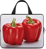 Laptop Case Sleeve Shockproof Computer Carrying Bag Two Red Bell Peppers Notebook Case Cover Laptop Bag Water Resistant Computer Cases Tablet Briefcase for Travel Business 12 Inch