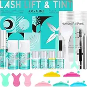 Lash Lift and Tint Kit, Eyelash Perm Kit & Black Brow Lamination Kit, Natural Eyelash Curling Lash Extension Set, Lash Perm Kit Detailed Instruction and Complete Tools Achieve Salon-Quality at Home