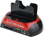 Canbe HDD Docking Station Dual 2.5" 3.5" SATA IDE Hard Disk Drive Dock OTB Card Reader