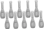 Mobestech 10pcs Appetizer Tongs Stainless Steel Multi Function Food Serving Clips for Buffets Ice Sugar Cubes Appetizers for Parties Gatherings Everyday Use
