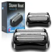 2 Pcs 32B 21B Head Shaver for Braun Series 3 Replacement Head, Foil & Cutter for