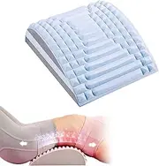 Neck and Back Stretcher Pillow,Lumbar Stretcher for Neck Pain Relief, Lower Back, Upper Back and Shoulder (Blue), WEQF-645