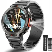 Imosi Outdoor Smartwatch Mens Fitness Tracker with Flashlight IP67 Waterproof