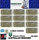 10 X LARGE WHITE LED MARKER LIGHTS LAMPS WITH WHITE SURROUNDS (10PCS)