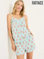 FatFace Blue Printed Pyjama Shorts Set (AD4040) | $92