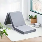 Tri Folding Memory Foam Topper 4 Gray Single size Play Mat Foldable bed Guest be