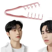 Pink Wide-Tooth Hair Styling Comb For Men Woman ABS Plastic With Textured Grip