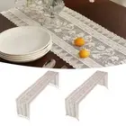 White Table Flag Hollow Out Table Cloth Table Runner Ceremony