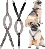 2 Pieces Dog Diaper Suspenders Belly Bands Canine Harness Keep Diaper On Your Dog For Small Medium And Large Dogs (black, Brown, Small) Small