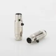 Nickel Plated 5Pin Mini XLR Female Plug HIFI Audio Microphone Cable Connector